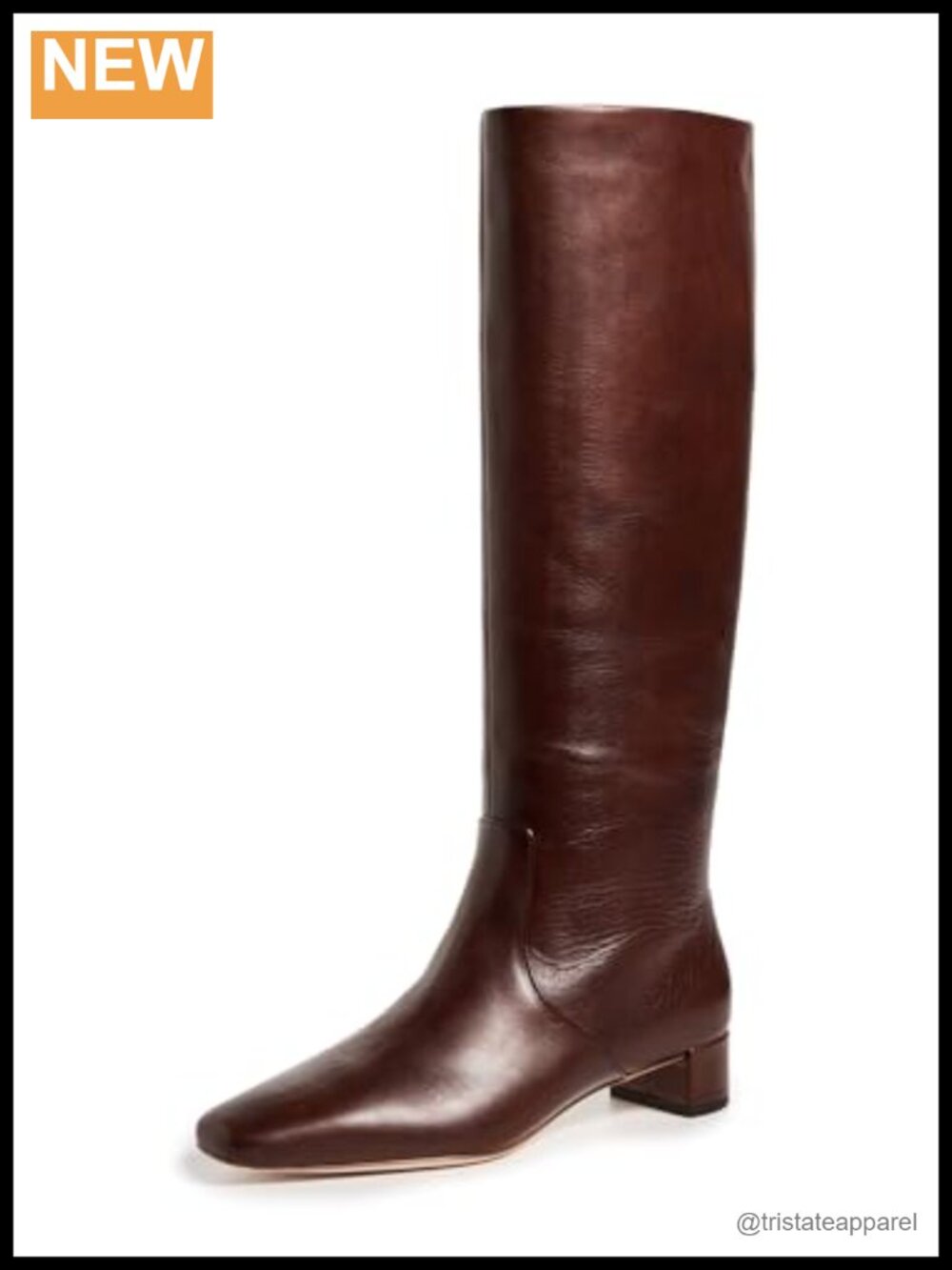 Leather Round Toe Ankle Boots with Chunky Heel - Padded Footbed